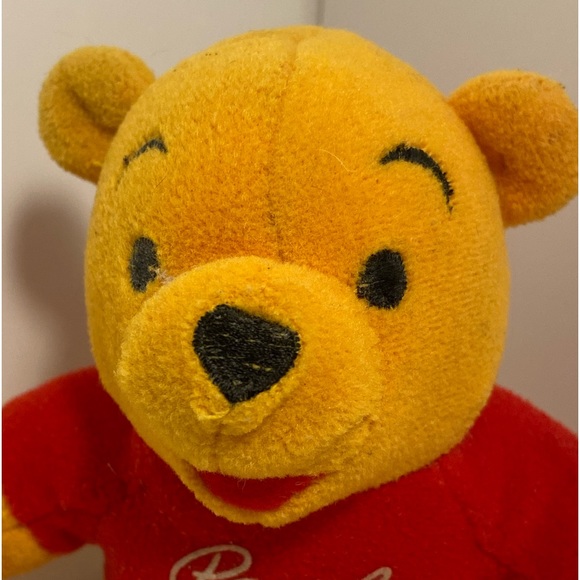 2 Vintage Disney Store Winnie the Pooh  belly rattle PLUSH McDonalds Toy mini - Picture 5 of 16